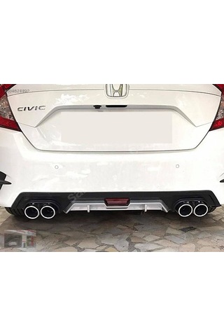 Honda Civic Fc5 Turbo Difüzör Arka Tampon Çift Egzoz Çıkışlı