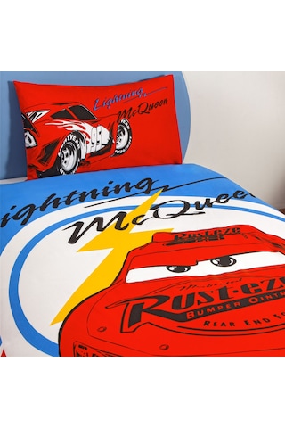Taç Lisanslı Disney Cars Mcqueen Tek Kişilik Pamuk Nevresim Takımı 000000001000050248 Çok Renkli