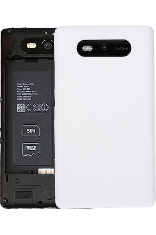 Nokia Lumia 820 Uyumlu Düz Renkli Nfc Pil Arka Kapağı