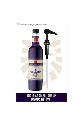 Simonelli Kahve ve Kokteyl Şurubu Lavanta Aromalı 700 ML + Pompa