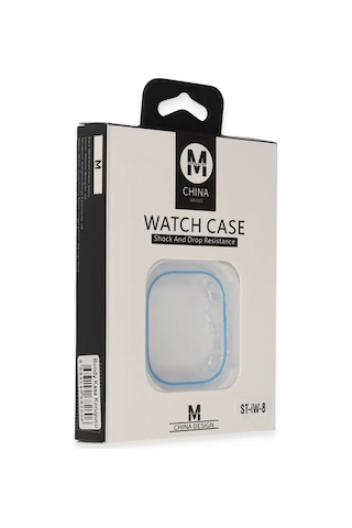 Movenchy Apple Watch Ultra 49mm Uyumlu Bondy Kasa Koruyucu - Mavi