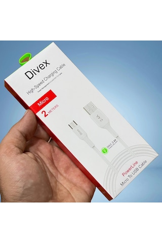 Divex 2.4a Micro Usb Hızlı Şarj Data Kablosu 2 Metre Dc-120