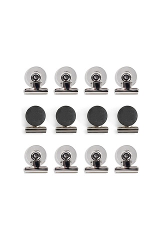 Lexroo 12 Adet Mıknatıslı Mandallı Buzdolabı Magnet Fotoğraf Kağıt Evrak Tutucu