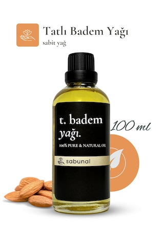 Sabunal Tatlı Badem Yağı 100 ML Cilt Ve Saç UyuMLu Nemlendirici Yağ
