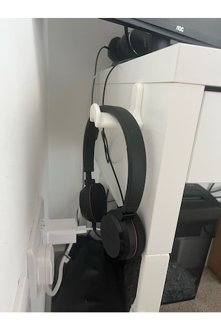 Kulaklık Standı 2 Adet Kulaklık Tutucu Kol Standı Bantlı Ps4 Ps5 Xbox Uyumlu Beyaz