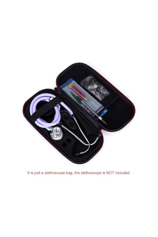 Reedark Stetoskop Korumak İçin Dayanıklı Eva Kutu - Saçma, Çizilere Ve Suya Dayanıklı, Kol Tutuculu Taşınabilir Saklama Çantası Siyah