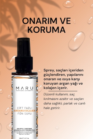 Maru Argan & Collagen Kolay Tarama Saç Bakım Spreyi 150 ML
