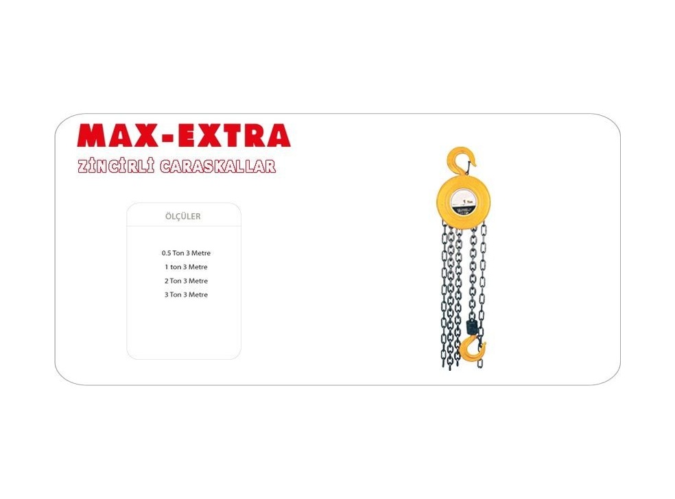 Max Extra 1 Ton 3 Metre Zincirli Caraskal