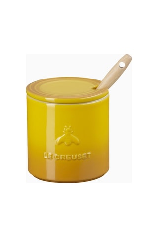 Le Creuset Lüks Tasarım Seramik Bal Kabı Ve Kaşığı Sarı