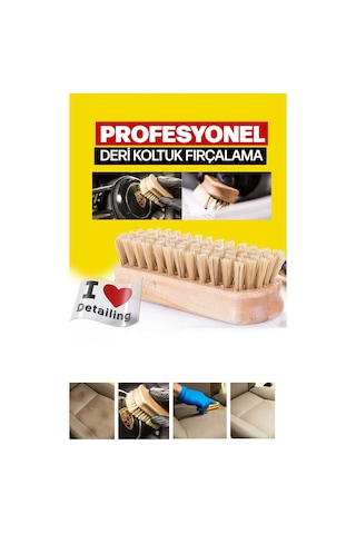 Profesyonel Hali Ve Koltuk Yikama Yüksek Mikron Deri Detay Temizlik Fırçası Kayın Ahşap Büyük Boy
