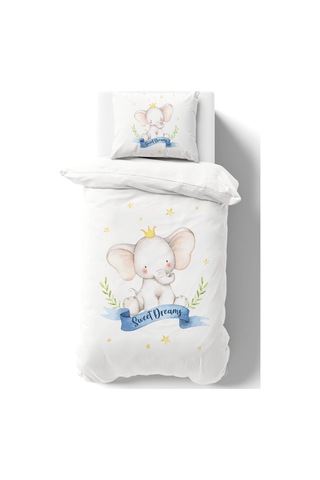 Organik Tek Kişilik Nevresim Takımı 160x220 - Kraliyet Düşleri Renkli