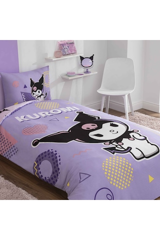 Taç Lisanslı Kuromi Pretty Pamuk Tek Kişilik Nevresim Takımı 000000001000052295 Çok Renkli