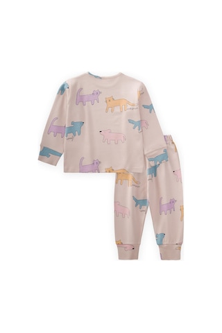 Cigit Desenli Mevsimlik Pijama Takım 1-7 Yaş Sand Bej