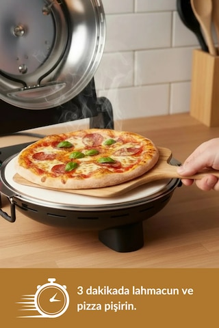 Dr.maya Pro Plus 1400 W Taş Fırın Pizza Makinesi