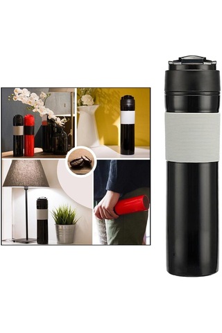 Homyl Ofis Mini Taşınabilir Fransız Basın Kahve Siyah Siyah