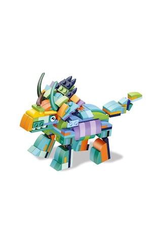 408 Parça 6'sı 1 Arada Dönüşen Dev Dinozor Robot Blok Seti - Eğitici Oyuncak Uyumlu Yapboz Oyuncak