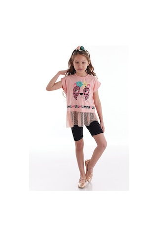 Denokids Mushi Summer Girl Kız Tunik Takım Çok Renkli