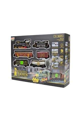 Ctoys Retro Klasik Buharlı Tren Seti Sesli Ve Işıklı 69935a