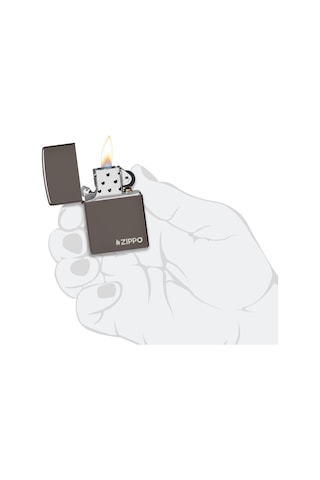 Ehediye Zippo Çakmak Logo Black Ice Buz Siyahı 150Zl