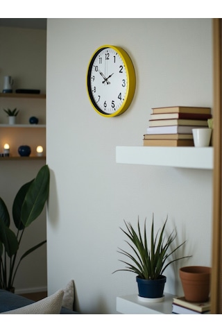 36 Cm Standart Sarı Duvar Saati Diğer