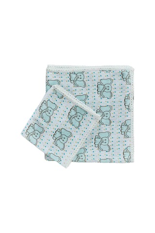 Ecocotton Borneo Erkek Bebek Müslin Örtü Seti Mint 100 X 100 Yeşil