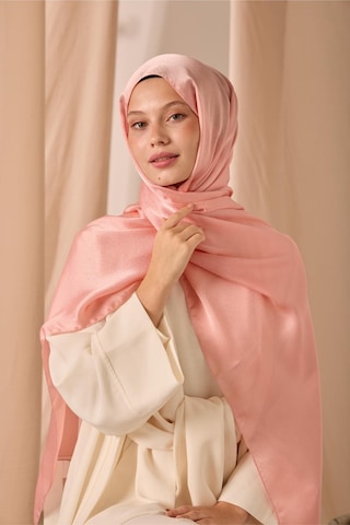 Silk Home Janjan Şal Tek Taraflı Somon Kendinden Çizgi Dokulu Parlak Yüzeyli 75x190 Çok Renkli
