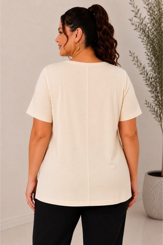 Paw Garage Kadın Büyük Beden Günlük Bluz - Kare Yaka Kısa Kol Bluz 3xl Sıyah 3xl Sıyah Pwgdad5112