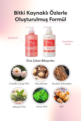 Kundal Honey & Macadamia Nature Shampoo+treatment-cherry Blossom Edition