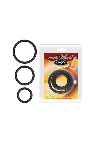 Lilitu Shop Cock Ball Baile Rings Triour 3'Lü Silikon Penis Halka Seti