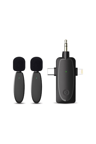 Xindoker Kablosuz 2'li Mini Lavalier Mikrofon Seti - İphone Uyumlu/android/kamera İçin 120m Menzilli, Gürültü Azaltmalı Profesyonel Kayıt