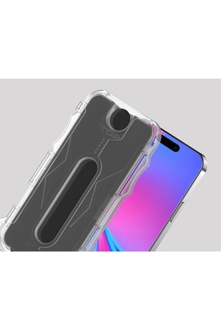 Apple, Uyumlu iPhone 15 Pro Max Zore Kolay Uygulama Aparatlı 5d Magic Privacy Glass Hayalet Cam Ekran