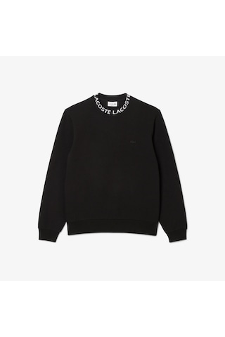 Lacoste Sh9542 Erkek Sweatshirt Siyah