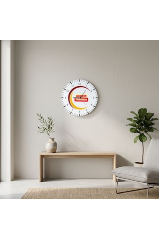 Kendin Tasarla Cam Duvar Saati 30x30 Cm - Kişiye Özel Logo Ve Resim Baskılı Dekoratif Saat Çok Reenkli