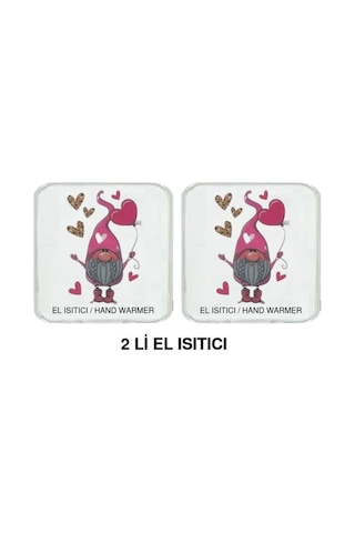 2 Adet Kalpli Noel Cücesi Cep Sobası,el Isıtıcı,sıcak Su Torbası Pvc 10x9,5cm Beyaz
