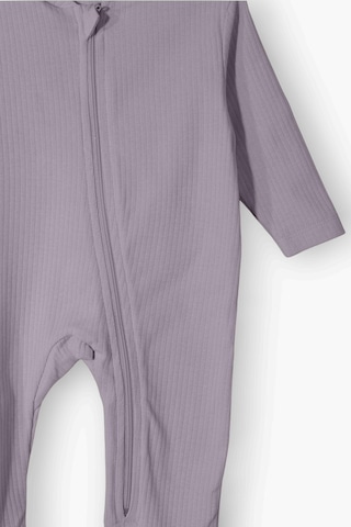 Luess Unisex Bebek %100 Pamuklu Rahat Kalıp Mevsimlik Tulum - Lila 0-3 Ay 6-9 Ay Lila