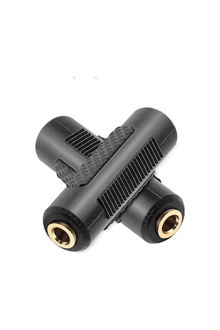 2 Adet - 3.5mm Stereo Dişi / Dişi Aux Kulaklık Mikrofon Ses Uzatma Adaptörü - Altın Uçlu