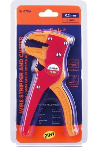 Sl-170a 0.2-6mm Kablo Ayarlanabilir Vidalı Şelik Polimer Kablo Soyma Aleti Kolay Pratik Hasarsız