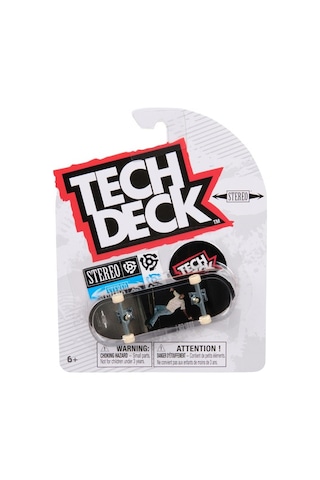 Tech Deck Stereo Siyah Zemin Kaykaycı Fotoğraf Grafik Parmak Kaykay