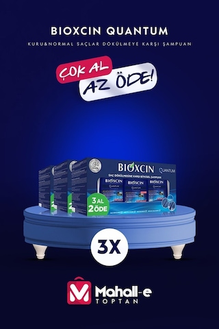 Quantum Kuru & Normal Saç Şampuanı Saç Dökülmesine Etkili 300 Ml 3x3