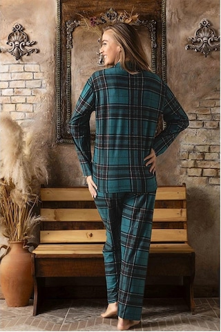 Sude Kadın Önden Düğmeli Süet Pijama Takımı P200/390 - 1 Adet 001