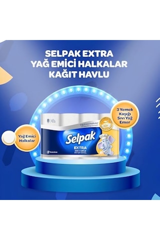 Extra Kağıt Havlu Yağ Emici 8&apos Li