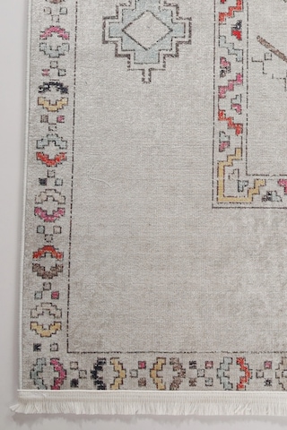 Blghome Etnik Desen Modern Halı Dekoratif Kilim Bej