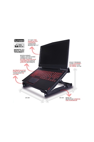 Notebook Laptop  Çelik 5 Kademeli Yükseltici Standı