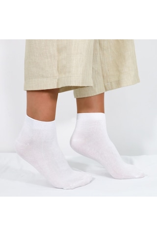 Kral Socks Kadın Bambu Patik 3 Adet Görünmez Dikişsiz Parfümlü Kısa Çorap Beyaz - Siyah - Gri