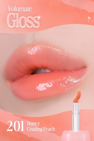 Clio Pigmentli Parlak Bitişli Dolgunlaştırıcı Lip Gloss Clıo Volumate Gloss 201 Honey Coating Peach