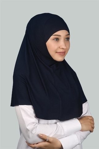 Altobeh İkili Set Pratik Eşarp Hazır Türban Ve Hijab Tesettür Bonesi Lacivert