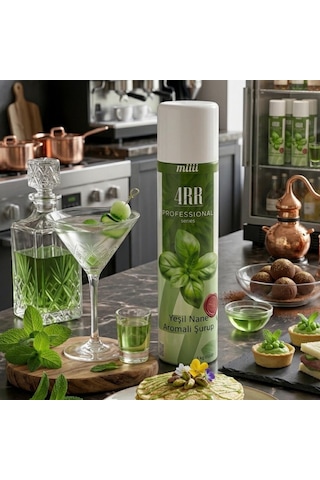 4rr Yeşil Nane Aromalı Kahve & Tropikal İçecek & Kokteyl Şurubu 750 Ml Çekirdek