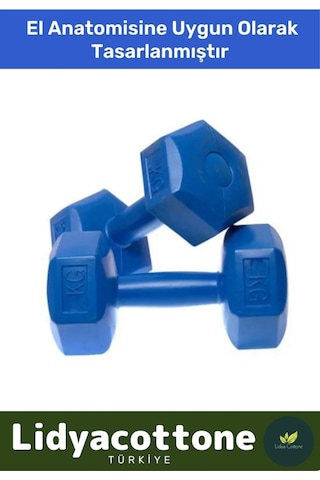 Dambıl Set Spor Egzersiz Vücut Kas Geliştirme Fitness Ağırlık Mavi 4 Kg 2 Adet