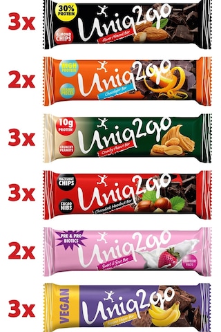 Uniq2go Karışık Midi Protein Bar Seti 16 Adet