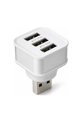 Lunatic 7560 Usb Hub 3 Port Çoklayıcı Adaptör Bilgisayar Laptop Araç Şarj Çoklu Çoğaltıcı